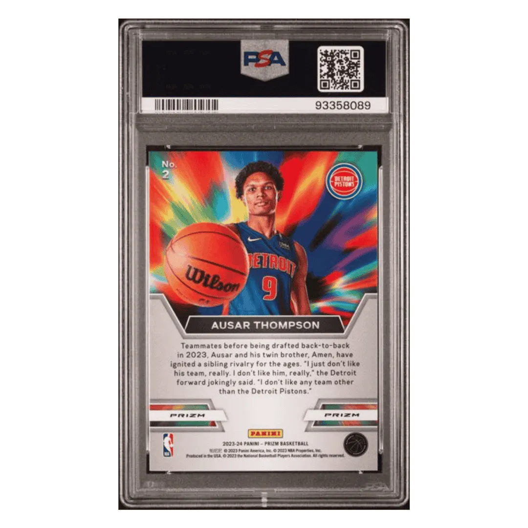 Ausar Thompson PSA 9 2023 Panini Prizm Instant Impact Silver Rookie RC Card #2