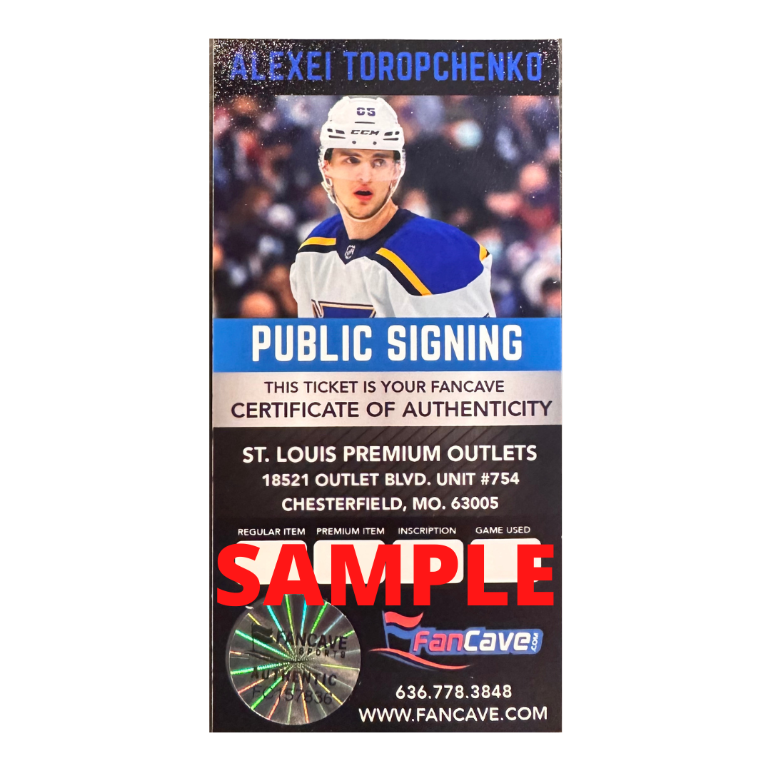 Alexei Toropchenko St Louis Blues Autographed 2017 NHL Draft Puck - Fan Cave COA