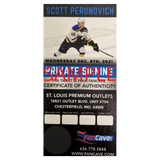 Scott Perunovich St Louis Blues Autographed Official Game Puck - Fan Cave COA