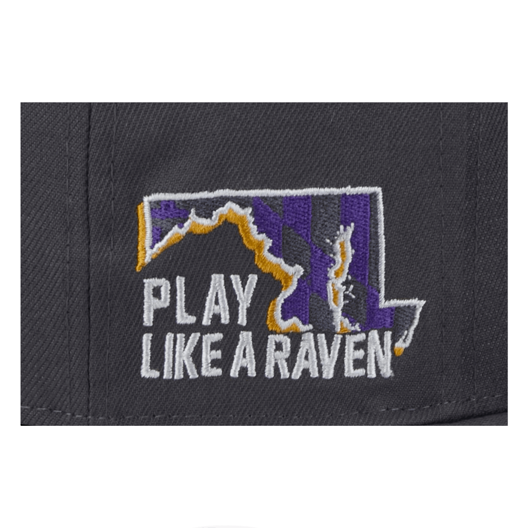 Baltimore Ravens 2024 NFL Draft New Era Grey 9FIFTY Adjustable Snapback Hat
