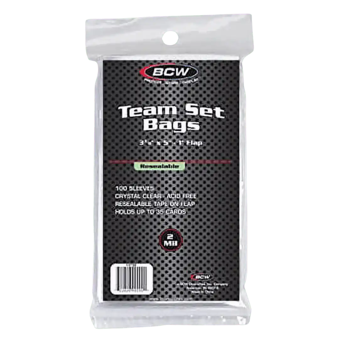 BCW Team Resealable 3 3/8" x 5" Bags - 100 Count