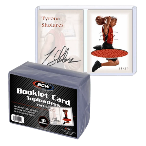 BCW Toploader Booklet Card (Vertical) Holder 5 3/8"x 3 13/16" Standard - 10 Pack
