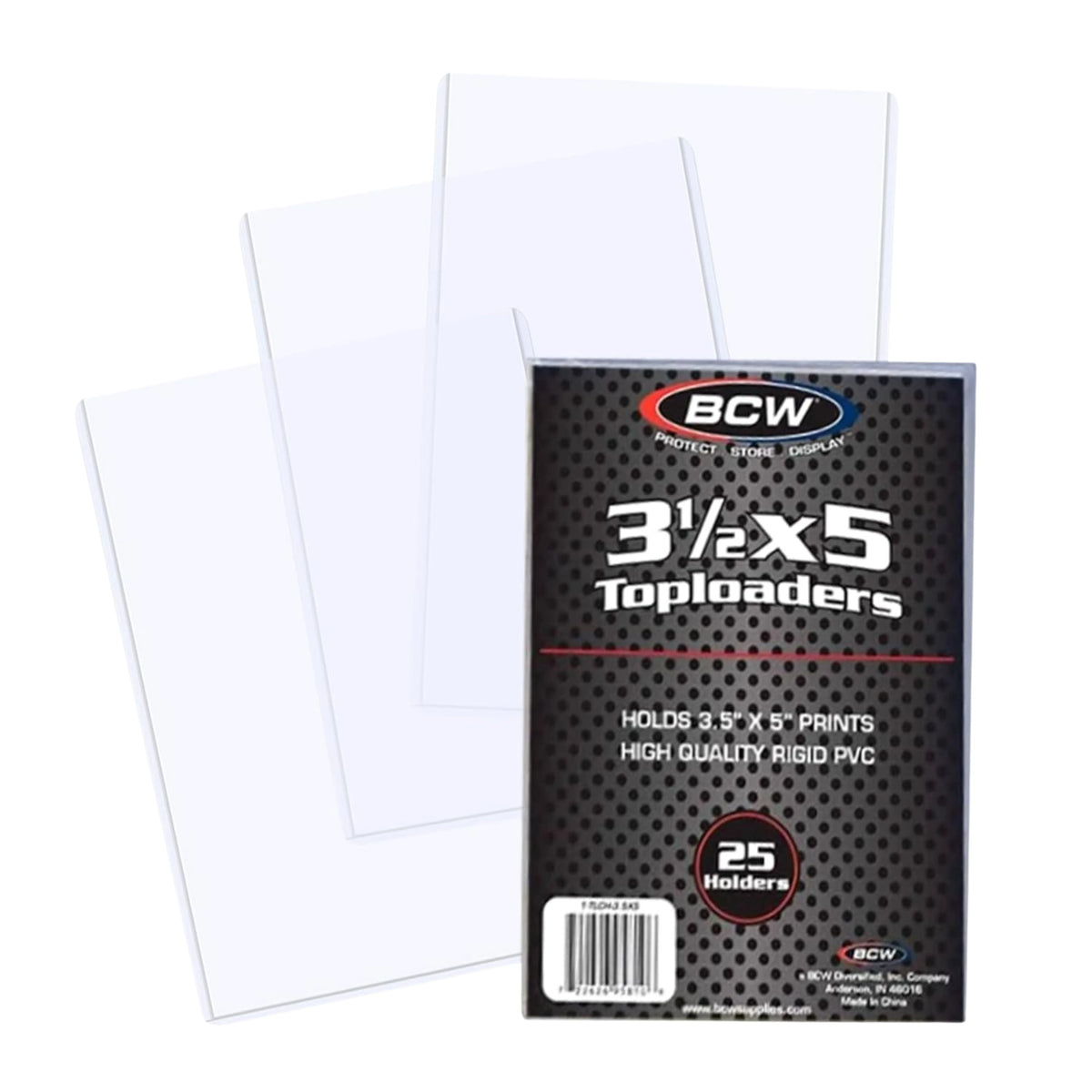 BCW Toploader Trading Card Holder 3.5"x5" - 25 Pack