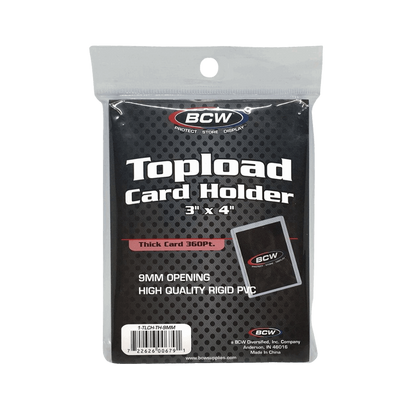 BCW Toploader Trading Card Holder 3"x4" - 360 PT - 1 Pack