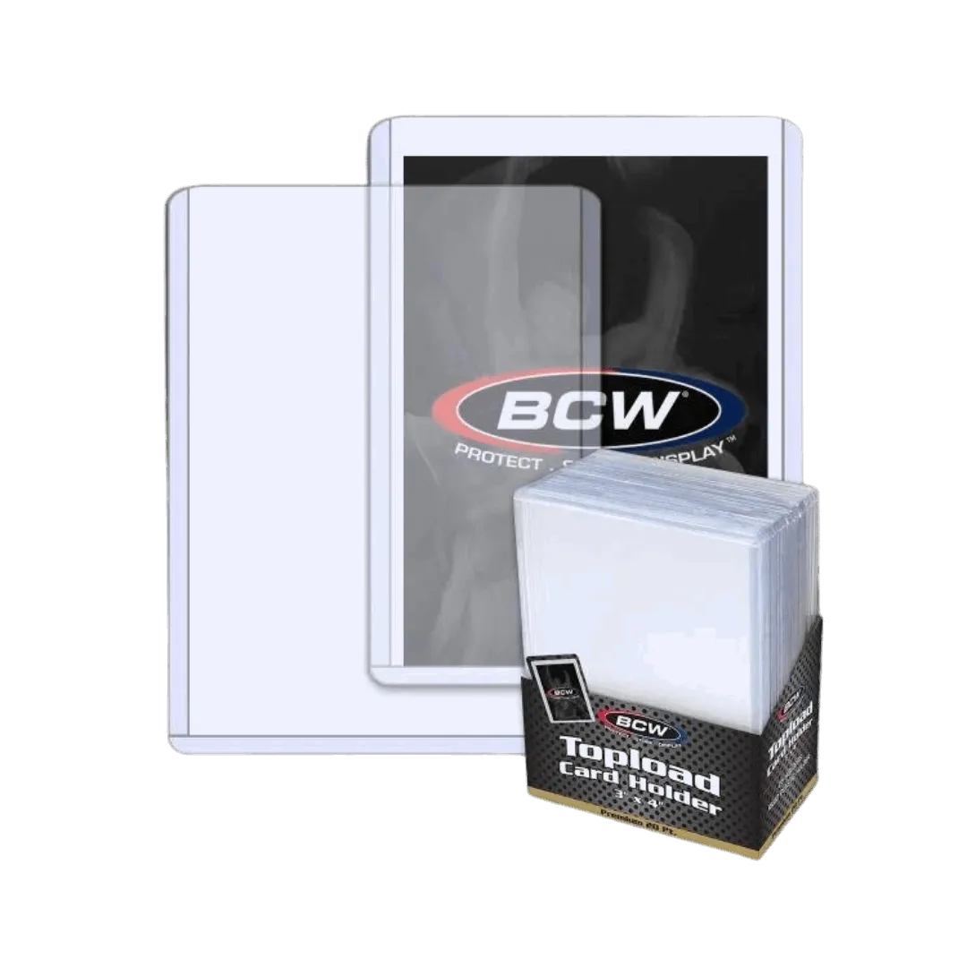 BCW Toploader Trading Card Holder 3"x4" - Various Sizes