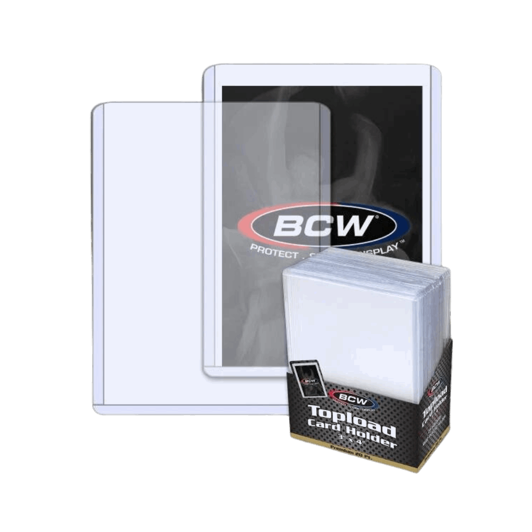 BCW Toploader Trading Card Holder 3"x4" - Various Sizes