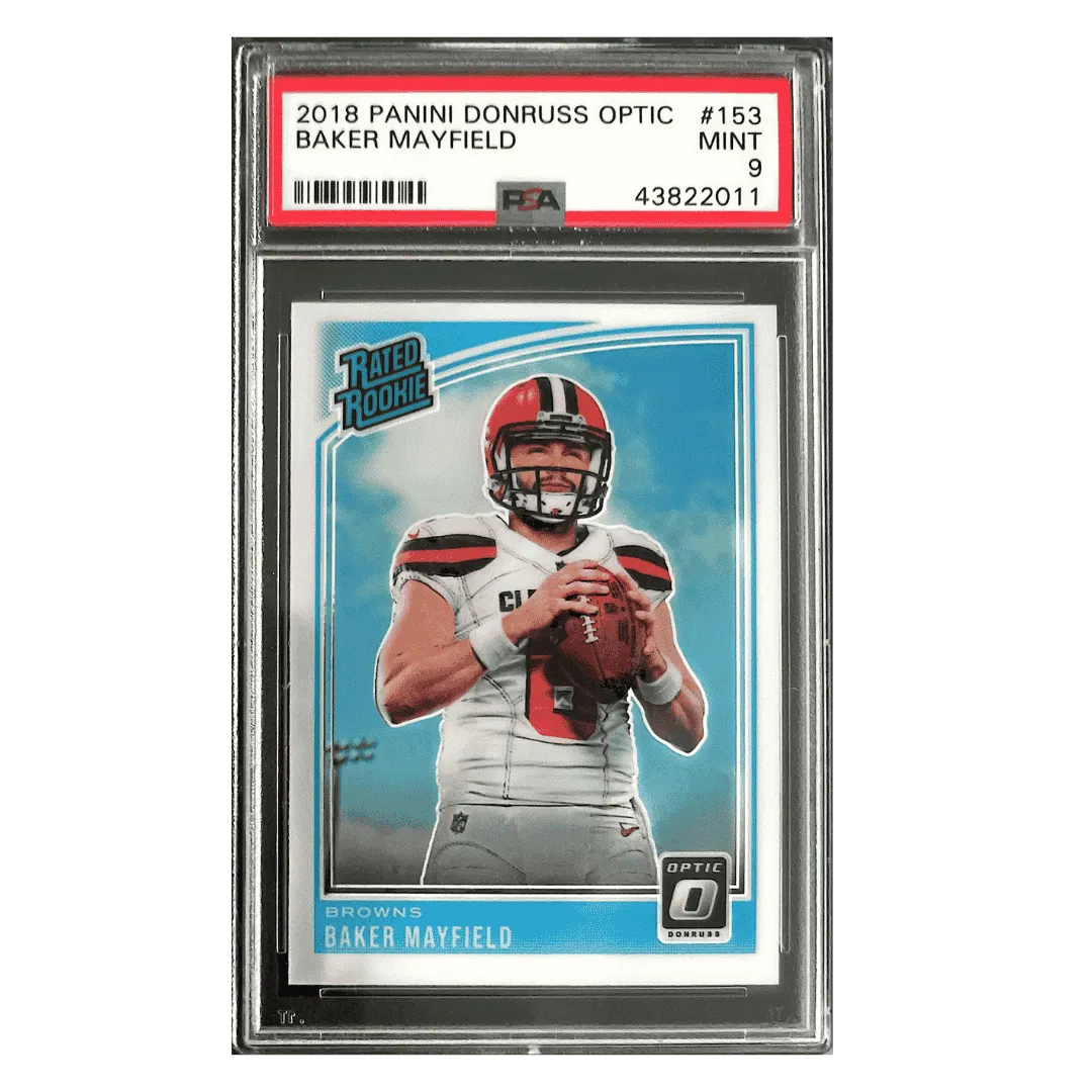 Baker Mayfield PSA 9 2018 Panini Donruss Optic Rated Rookie Card #153