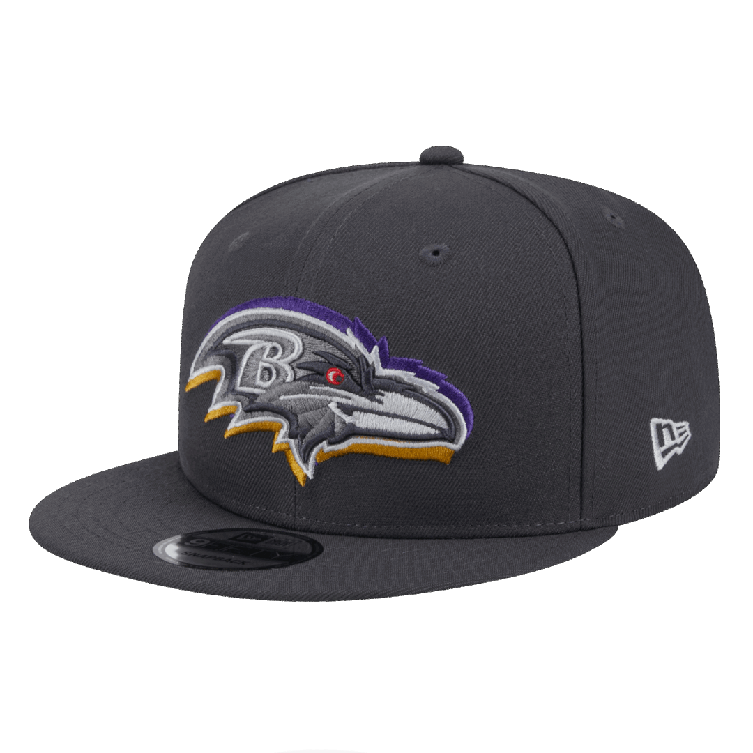 Baltimore Ravens 2024 NFL Draft New Era Grey 9FIFTY Adjustable Snapback Hat