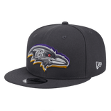 Baltimore Ravens 2024 NFL Draft New Era Grey 9FIFTY Adjustable Snapback Hat