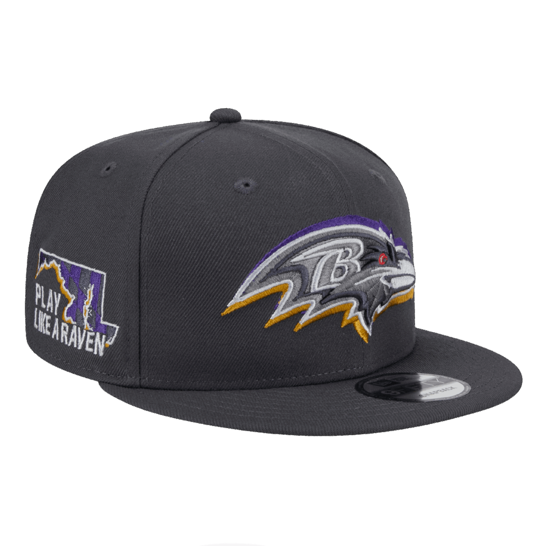 Baltimore Ravens 2024 NFL Draft New Era Grey 9FIFTY Adjustable Snapback Hat