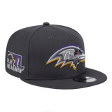Baltimore Ravens 2024 NFL Draft New Era Grey 9FIFTY Adjustable Snapback Hat