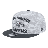 Baltimore Ravens 2024 Salute to Service New Era Grey Camo 9FIFTY Adjustable Snapback Hat