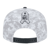 Baltimore Ravens 2024 Salute to Service New Era Grey Camo 9FIFTY Adjustable Snapback Hat