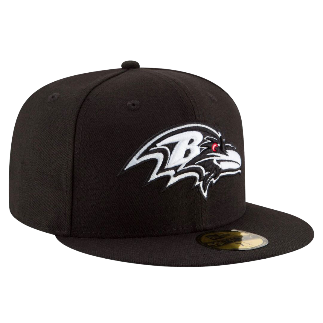 Baltimore Ravens Black and White 59FIFTY Fitted Hat