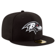 Baltimore Ravens Black & White Logo New Era 59FIFTY Fitted Hat