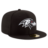 Baltimore Ravens Black & White Logo New Era 59FIFTY Fitted Hat