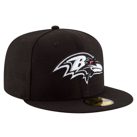 Baltimore Ravens Black & White Logo New Era 59FIFTY Fitted Hat