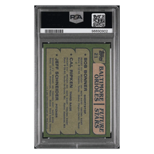 Baltimore Orioles Future Stars PSA 7 1982 Topps Bonner/ Ripken/ Schneider Card #21