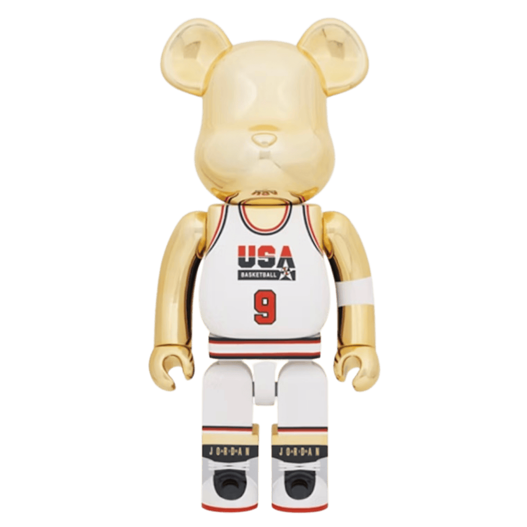 Bearbrick Michael Jordan 1992 Team USA Dream Team 1000% - Gold Chrome