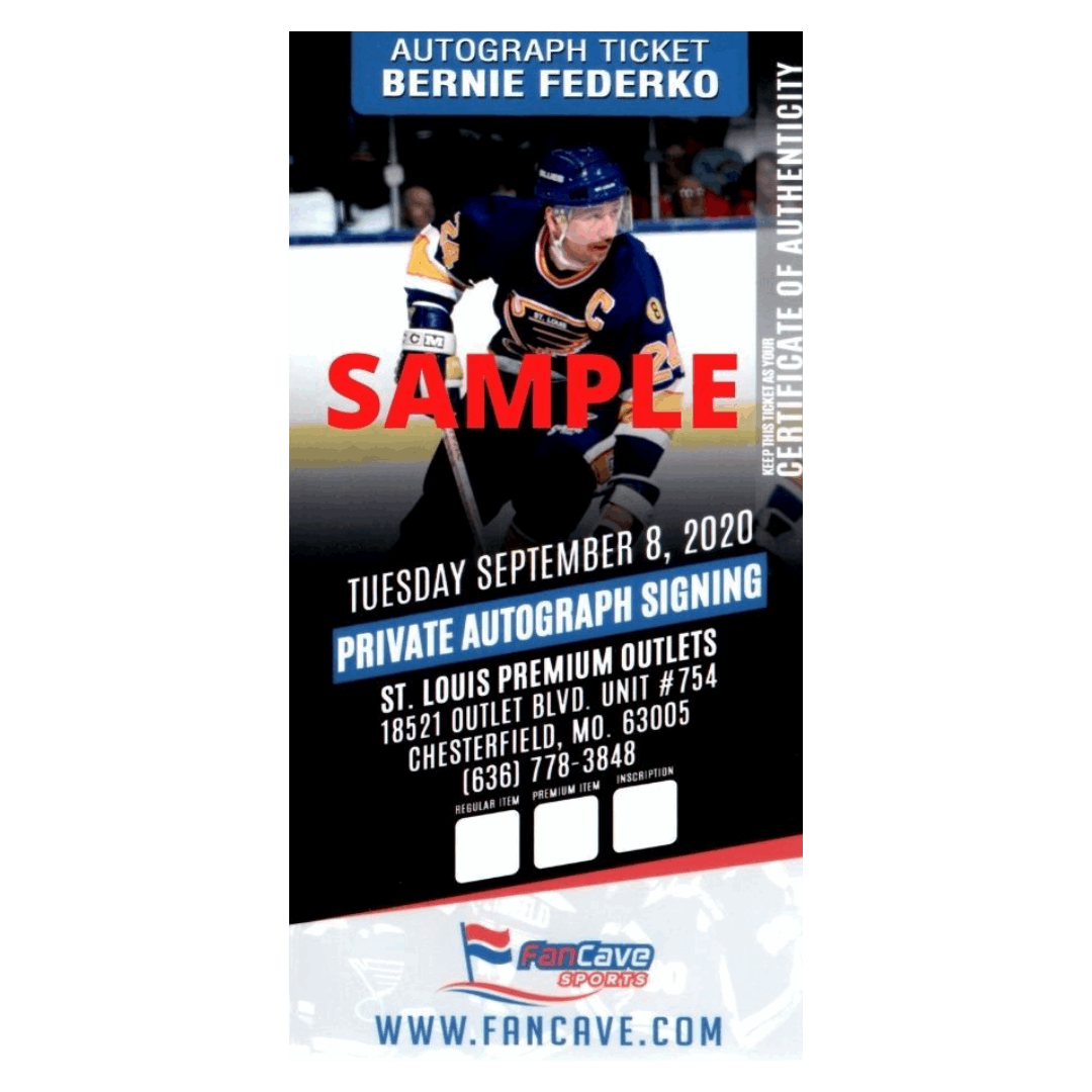 Bernie Federko St Louis Blues Autographed 8x10 - Fan Cave COA