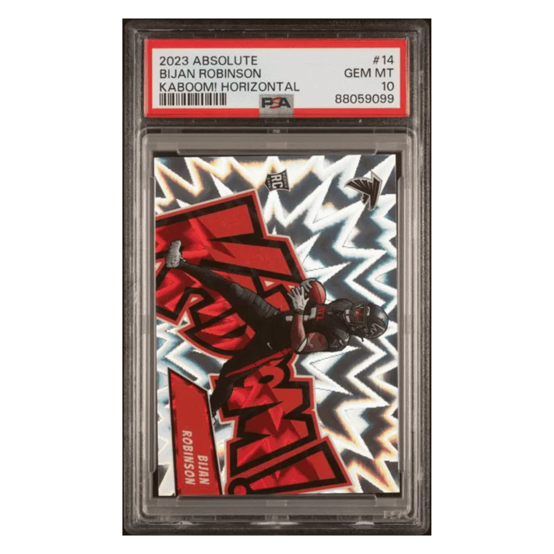 Bijan Robinson PSA 10 2023 Panini Absolute Kaboom! Horizontal Rookie RC Card #14