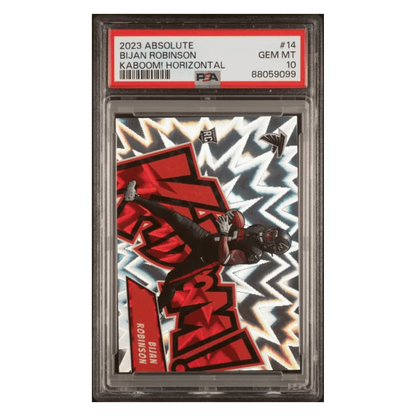 Bijan Robinson PSA 10 2023 Panini Absolute Kaboom! Horizontal Rookie RC Card #14