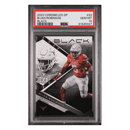 Bijan Robinson PSA 10 2023 Panini Chronicles Draft Picks Black Card #22