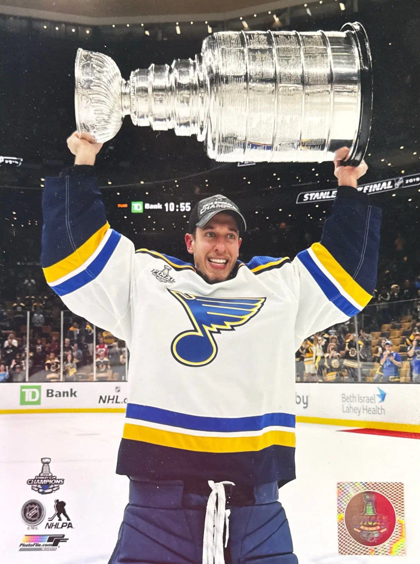 Jordan Binnington Unsigned Photo: Stanley Cup