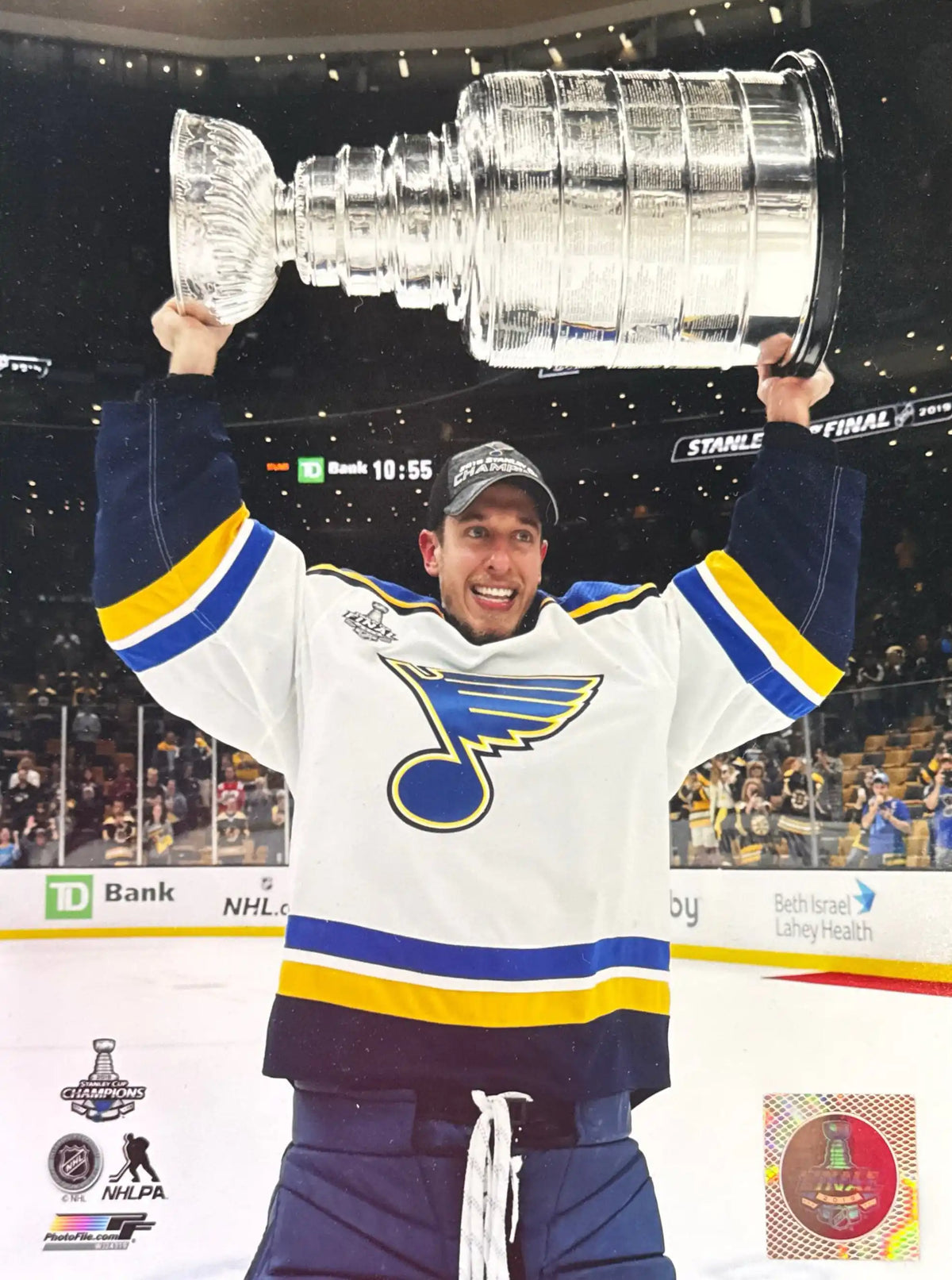 Jordan Binnington Unsigned Photo: Stanley Cup