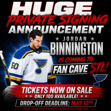 St Louis Blues PRIVATE SIGNING Autograph Tickets: Jordan Binnington