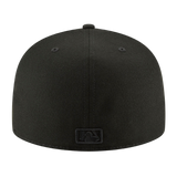 St Louis Cardinals STL Black on Black New Era 59FIFTY Fitted Hat