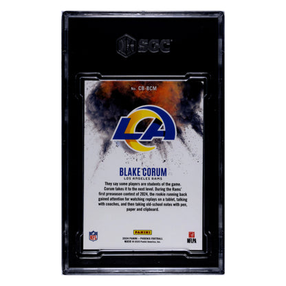Blake Corum SGC 9.5 2024 Panini Phoenix Color Blast Rookie RC Case Hit Card #CB-BCM