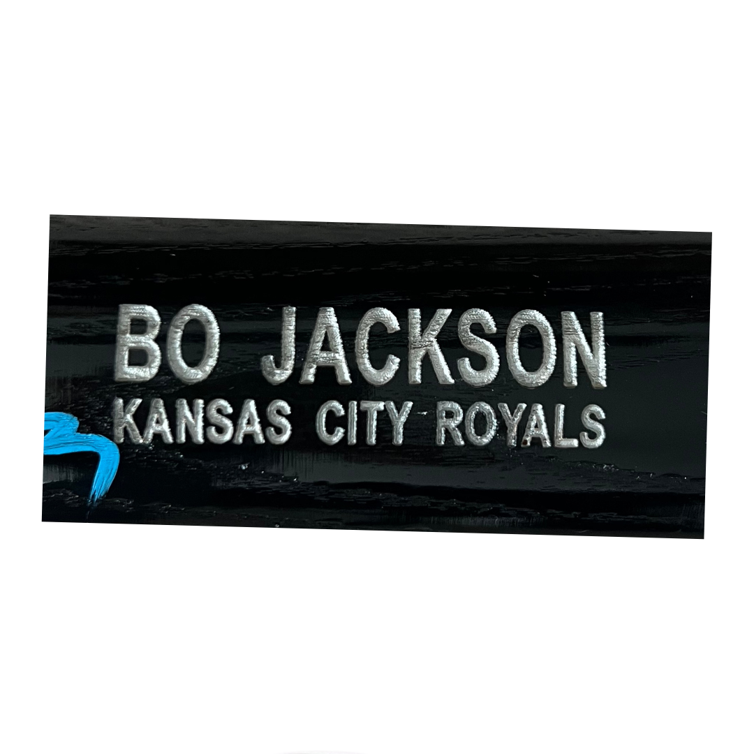 Bo Jackson Kansas City Royals Autographed Black Rawlings Pro Model Bat- Beckett COA