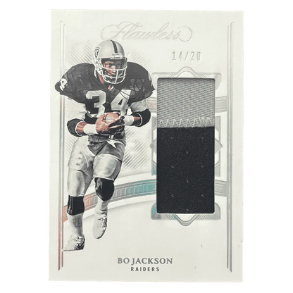 Bo Jackson 2022 Panini Flawless Patch #d /20 Card #P-BJ