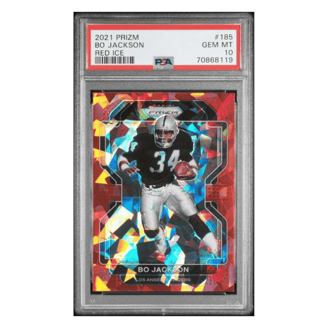 Bo Jackson PSA 10 2021 Panini Prizm Red Ice Card #185