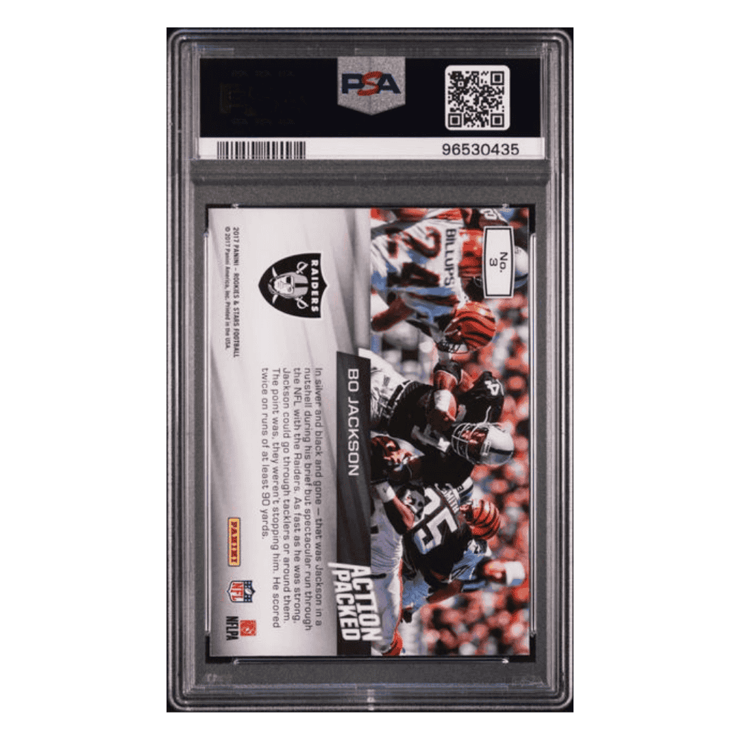 Bo Jackson PSA 9 2017 Panini Rookies & Stars Action Packed Platinum 1/1 Retro Card #3
