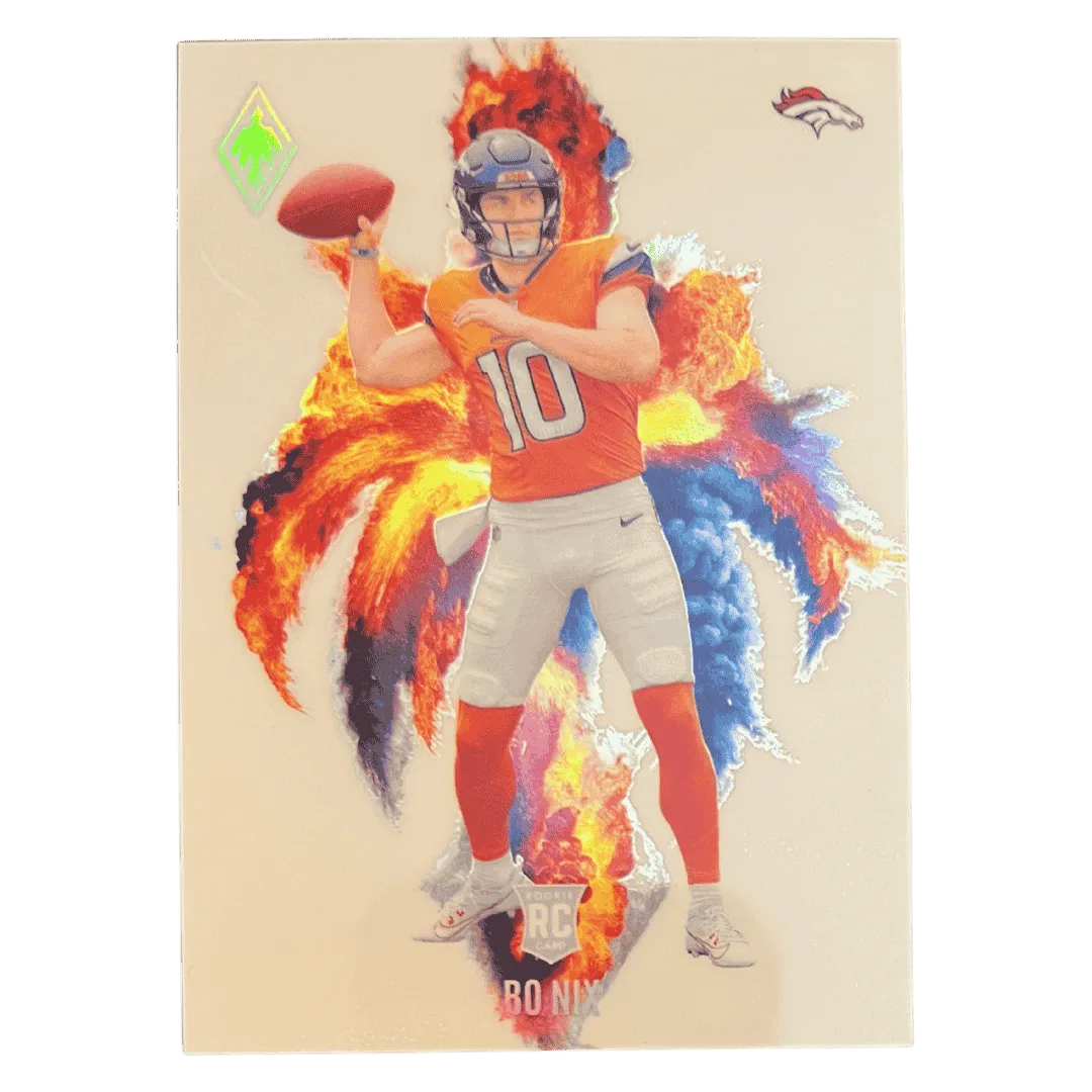 Bo Nix 2024 Panini Phoenix Color Blast Rookie RC Case Hit SSP Card #CB-BNX