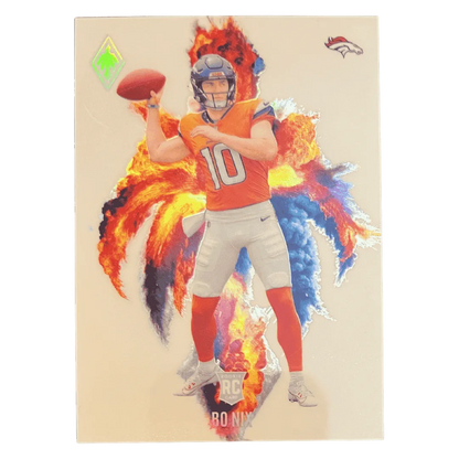 Bo Nix 2024 Panini Phoenix Color Blast Rookie RC Case Hit SSP Card #CB-BNX