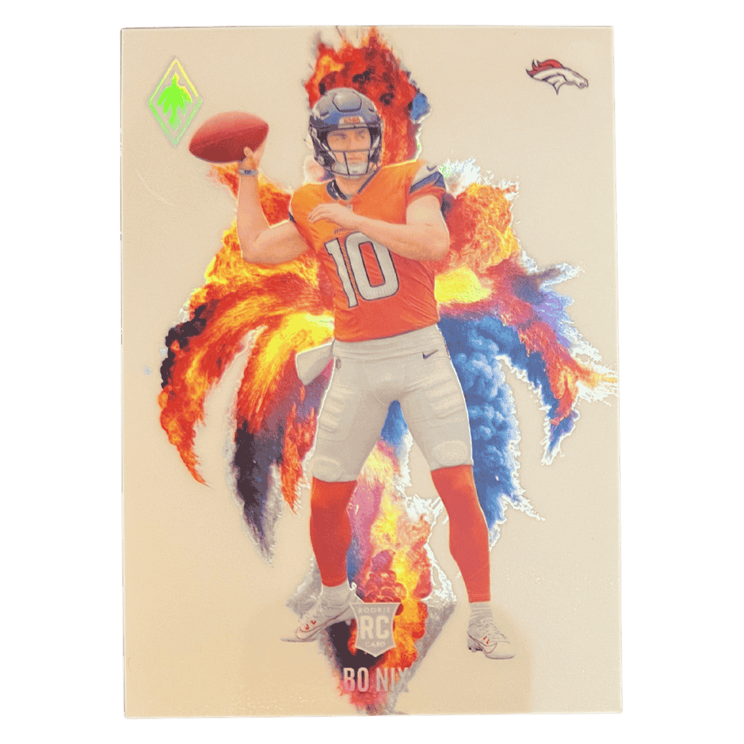 Bo Nix 2024 Panini Phoenix Color Blast Rookie RC Case Hit SSP Card #CB-BNX