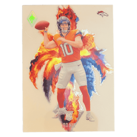 Bo Nix 2024 Panini Phoenix Color Blast Rookie RC Case Hit SSP Card #CB-BNX