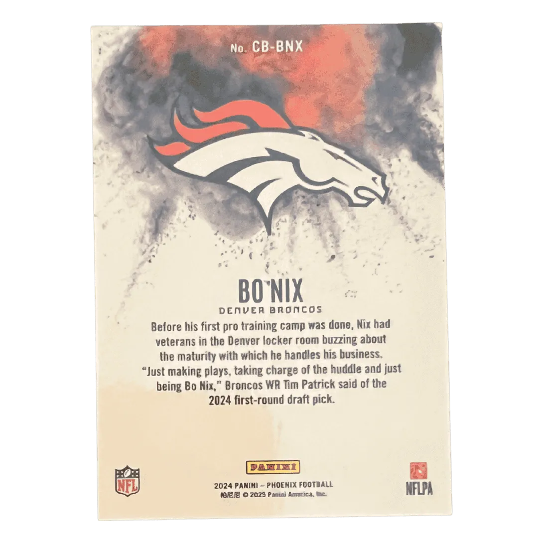 Bo Nix 2024 Panini Phoenix Color Blast Rookie RC Case Hit SSP Card #CB-BNX
