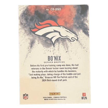 Bo Nix 2024 Panini Phoenix Color Blast Rookie RC Case Hit SSP Card #CB-BNX