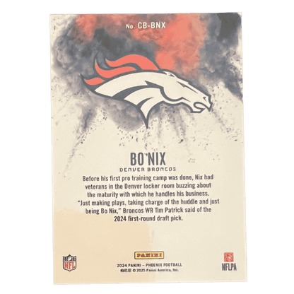 Bo Nix 2024 Panini Phoenix Color Blast Rookie RC Case Hit SSP Card #CB-BNX
