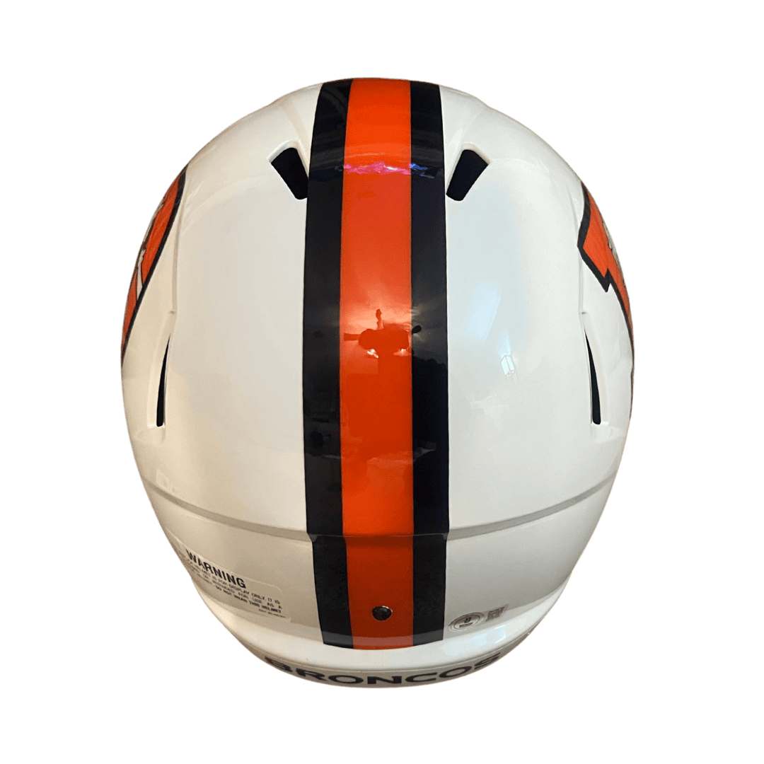 Bo Nix Denver Broncos Autographed Full Size Alternate Speed Replica Helmet - Beckett