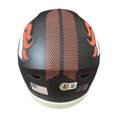 Bo Nix Denver Broncos Autographed Mid Sized SpeedFlex MIDI Helmet - Beckett COA
