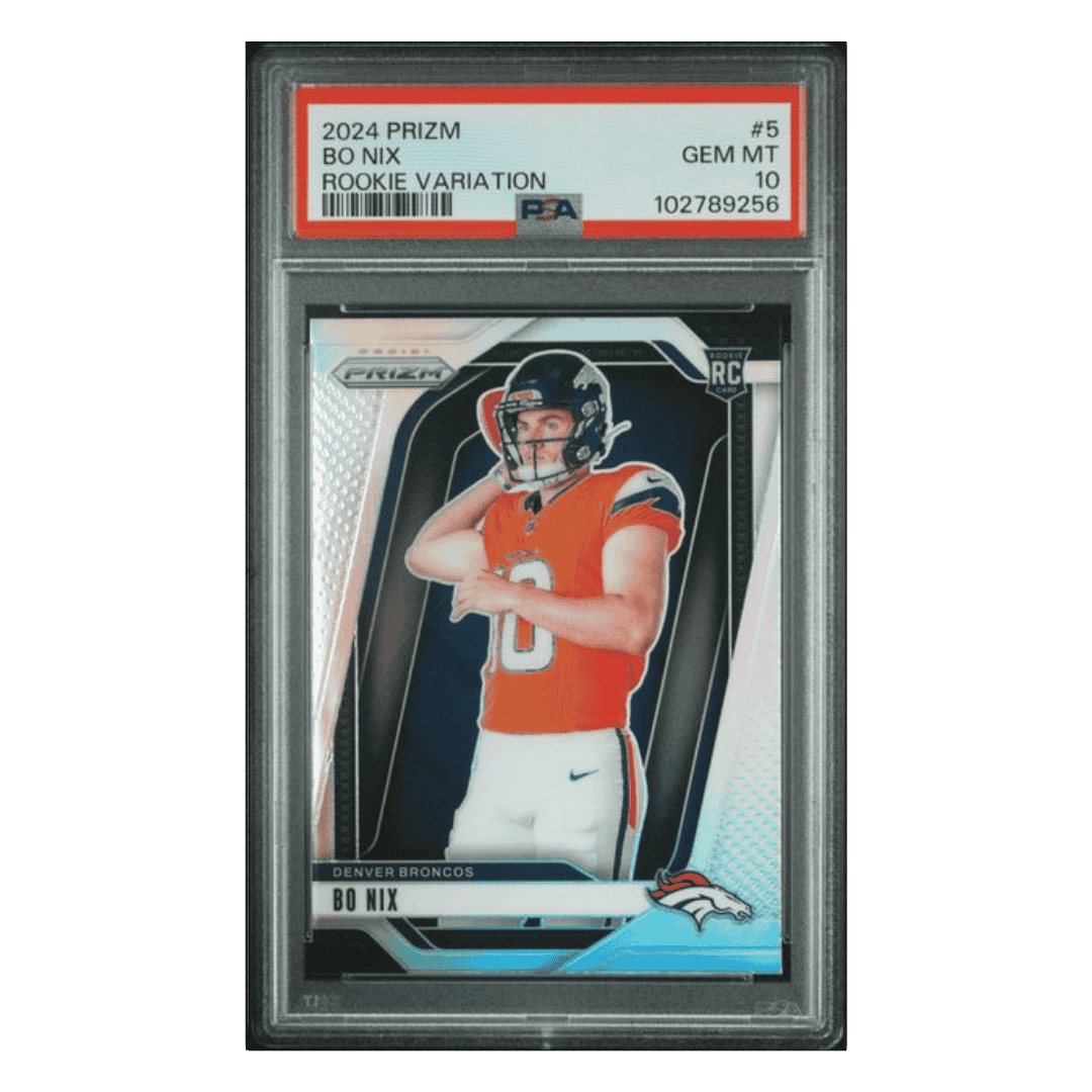Bo Nix PSA 10 2024 Panini Prizm Rookie Variation Card #5
