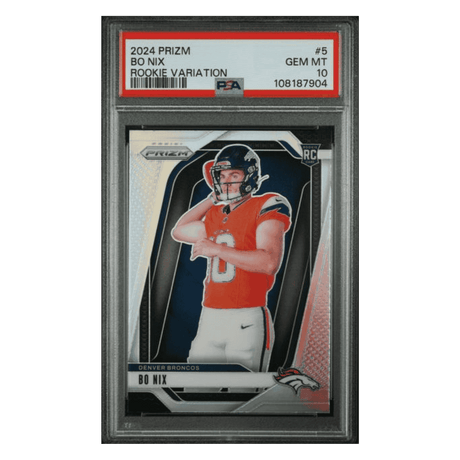 Bo Nix PSA 10 2024 Panini Prizm Rookie Variation Card #5