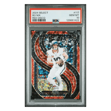 Bo Nix PSA 10 2024 Panini Select Red Disco Rookie RC #d/ 49 Card #117