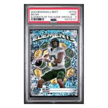 Bo Nix PSA 9 2023 Bowman University Best Elements of the Game Speckle Card #ETG4