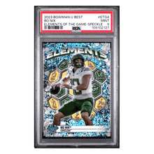 Bo Nix PSA 9 2023 Bowman University Best Elements of the Game Speckle Card #ETG4